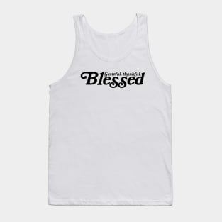 Grateful Thankful Blessed Retro Tank Top